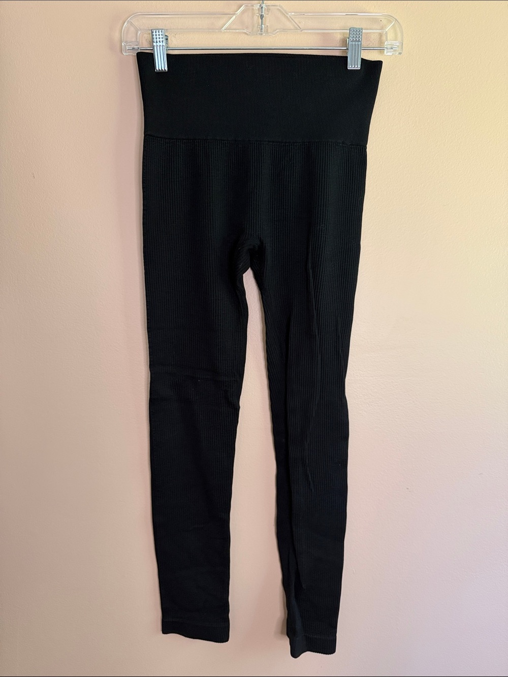 Colsie Black Ribbed High-Waist Kids Leggings